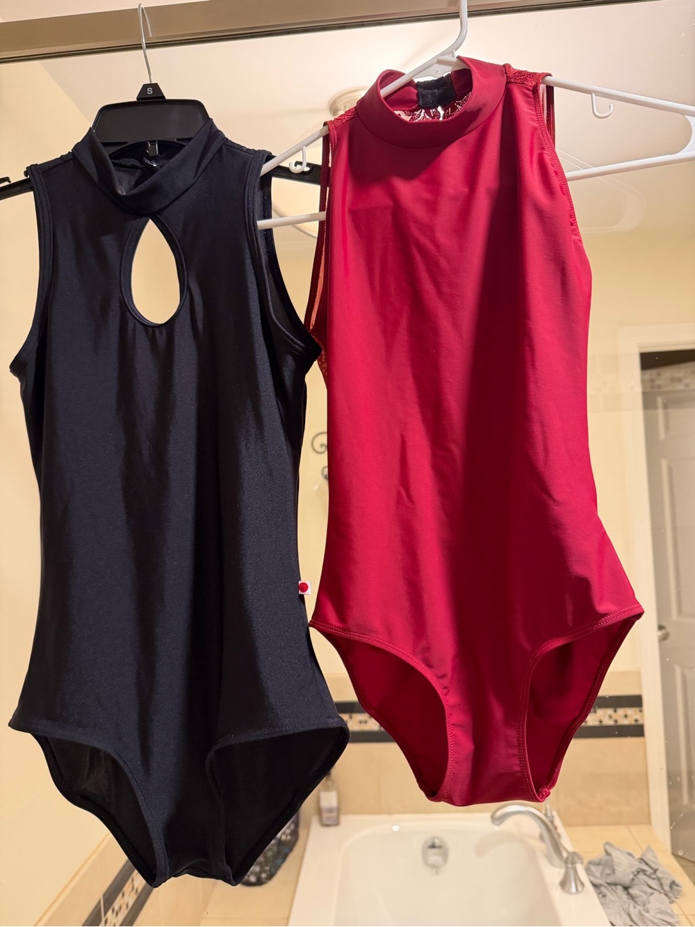 Ballet Rosa leotard in cherry. Elegant design, beautifully created piece. - Picture 6 of 6